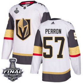 Wholesale Cheap Adidas Golden Knights #57 David Perron White Road Authentic 2018 Stanley Cup Final Stitched NHL Jersey