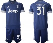 Wholesale Cheap Men 2020-2021 club Juventus away 31 blue Soccer Jerseys