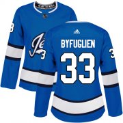 Wholesale Cheap Adidas Jets #33 Dustin Byfuglien Blue Alternate Authentic Women's Stitched NHL Jersey