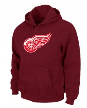 Wholesale Cheap NHL Detroit Red Wings Big & Tall Logo Pullover Hoodie Red