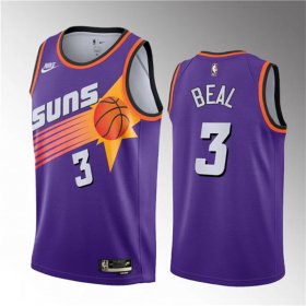 Wholesale Cheap Men\'s Phoenix Suns #3 Bradley Beal Purple Classic Edition Stitched Basketball Jersey