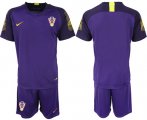 Wholesale Cheap Croatia Blank Purple Goalkeeper Soccer Country Jersey