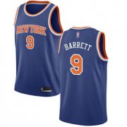 Wholesale Cheap Knicks #9 R.J. Barrett Blue Icon Edition Basketball Swingman Jersey