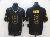 Wholesale Cheap Men's New Orleans Saints #9 Drew Brees Black Gold 2020 Salute To Service Stitched NFL Nike Limited Jersey