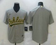 Wholesale Cheap Men's Oakland Athletics Blank Grey Stitched MLB Cool Base Nike Jersey