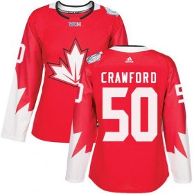 Wholesale Cheap Team Canada #50 Corey Crawford Red 2016 World Cup Women\'s Stitched NHL Jersey