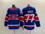 Wholesale Cheap Men's Montreal Canadiens #77 Kirby Dach Blue Stitched Jersey