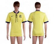 Wholesale Cheap America Blank Yellow Soccer Club Jersey