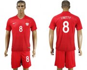 Wholesale Cheap Poland #8 Linetty Away Soccer Country Jersey