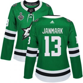 Cheap Adidas Stars #13 Mattias Janmark Green Home Authentic Women\'s 2020 Stanley Cup Final Stitched NHL Jersey