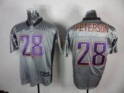 Wholesale Cheap Vikings #28 Adrian Peterson Grey Shadow Stitched NFL Jersey