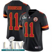 Wholesale Cheap Nike Chiefs #11 Demarcus Robinson Black Super Bowl LIV 2020 Men's Stitched NFL Limited Rush Jersey