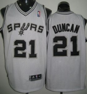 Wholesale Cheap San Antonio Spurs #21 Tim Duncan White Swingman Jersey