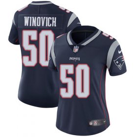 Wholesale Cheap Nike Patriots #50 Chase Winovich Navy Blue Team Color Women\'s Stitched NFL Vapor Untouchable Limited Jersey