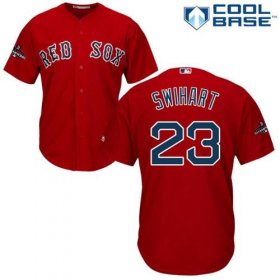 Wholesale Cheap Red Sox #23 Blake Swihart Red Cool Base 2018 World Series Stitched Youth MLB Jersey
