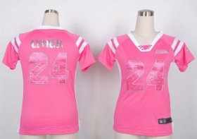 Wholesale Cheap Nike Seahawks #24 Marshawn Lynch Pink Women\'s Stitched NFL Elite Draft Him Shimmer Jersey