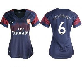 Wholesale Cheap Women\'s Arsenal #6 Koscielny Away Soccer Club Jersey