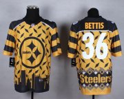 Wholesale Cheap Nike Steelers #36 Jerome Bettis Gold Men's Stitched NFL Elite Noble Fashion Jersey