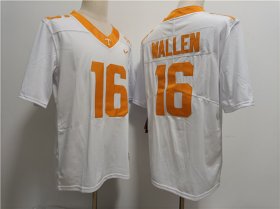 Cheap Men\'s Notre Tennessee Volunteers #16 Morgan Wallen White Stitched Jersey