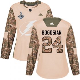 Cheap Adidas Lightning #24 Zach Bogosian Camo Authentic 2017 Veterans Day Women\'s 2020 Stanley Cup Champions Stitched NHL Jersey