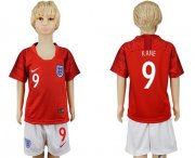 Wholesale Cheap England #9 Kane Away Kid Soccer Country Jersey