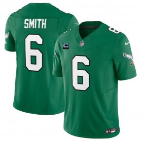 Wholesale Cheap Men\'s Philadelphia Eagles #6 DeVonta Smith Green 2023 F.U.S.E. With 1-Star C Patch Vapor Vapor Untouchable Limited Football Stitched Jersey