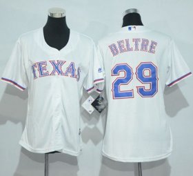 Wholesale Cheap Rangers #29 Adrian Beltre White Women\'s Home Stitched MLB Jersey