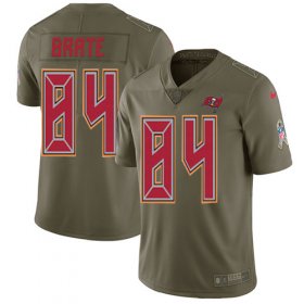 Wholesale Cheap Nike Buccaneers #84 Cameron Brate Olive Men\'s Stitched NFL Limited 2017 Salute To Service Jersey