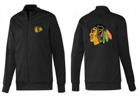 Wholesale Cheap NHL Chicago Blackhawks Zip Jackets Black-1