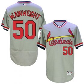 Wholesale Cheap Cardinals #50 Adam Wainwright Grey Flexbase Authentic Collection Cooperstown Stitched MLB Jersey