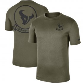 Wholesale Cheap Men\'s Houston Texans Nike Olive 2019 Salute to Service Sideline Seal Legend Performance T-Shirt