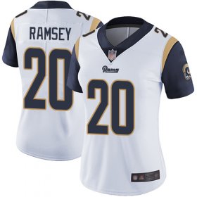 Wholesale Cheap Nike Rams #20 Jalen Ramsey White Women\'s Stitched NFL Vapor Untouchable Limited Jersey