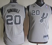 Cheap San Antonio Spurs #20 Manu Ginobili Gray Kids Jersey