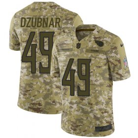 Wholesale Cheap Nike Titans #49 Nick Dzubnar Camo Men\'s Stitched NFL Limited 2018 Salute To Service Jersey