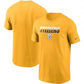Wholesale Cheap Pittsburgh Steelers Nike Split T-Shirt Gold