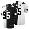 Cheap Kansas City Chiefs #95 Chris Jones Men's Black V White Peace Split Nike Vapor Untouchable Limited NFL Jersey