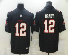 Wholesale Men\'s Tampa Bay Buccaneers #12 Tom Brady Black 2020 NEW Vapor Untouchable Stitched NFL Nike Limited Jersey