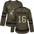Cheap Adidas Stars #16 Joe Pavelski Green Salute to Service Women's 2020 Stanley Cup Final Stitched NHL Jersey