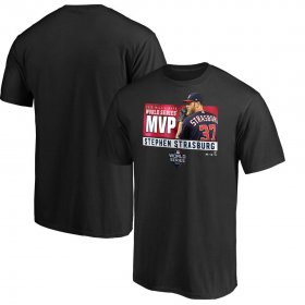 Wholesale Cheap Washington Nationals #37 Stephen Strasburg Majestic 2019 World Series Champions MVP T-Shirt Black