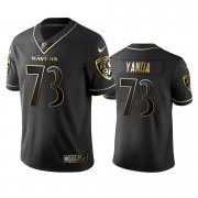 Wholesale Cheap Nike Ravens #73 Marshal Yanda Black Golden Limited Edition Stitched NFL Jersey