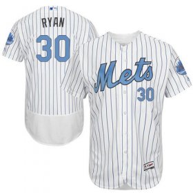 Wholesale Cheap Mets #30 Nolan Ryan White(Blue Strip) Flexbase Authentic Collection Father\'s Day Stitched MLB Jersey