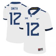 Wholesale Cheap West Virginia Mountaineers 12 Geno Smith White College Football Jersey
