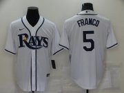 Wholesale Cheap Men's Tampa Bay Rays #5 Wander Franco White Stitched MLB Cool Base Nike Jersey