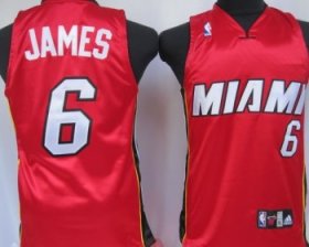 Cheap Miami Heat #6 LeBron James Red Kids Jersey