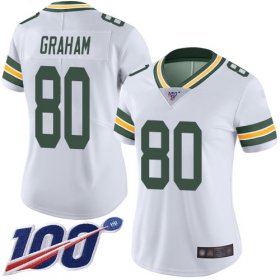 Wholesale Cheap Nike Packers #80 Jimmy Graham White Women\'s Stitched NFL 100th Season Vapor Limited Jersey