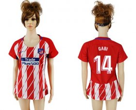 Wholesale Cheap Women\'s Atletico Madrid #14 Gabi Home Soccer Club Jersey