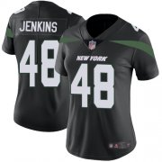 Wholesale Cheap Nike Jets #48 Jordan Jenkins Black Alternate Women's Stitched NFL Vapor Untouchable Limited Jersey