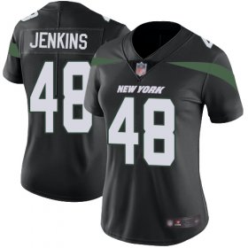 Wholesale Cheap Nike Jets #48 Jordan Jenkins Black Alternate Women\'s Stitched NFL Vapor Untouchable Limited Jersey