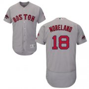 Wholesale Cheap Red Sox #18 Mitch Moreland Grey Flexbase Authentic Collection 2018 World Series Champions Stitched MLB Jersey