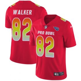 Wholesale Cheap Nike Titans #82 Delanie Walker Red Men\'s Stitched NFL Limited AFC 2018 Pro Bowl Jersey